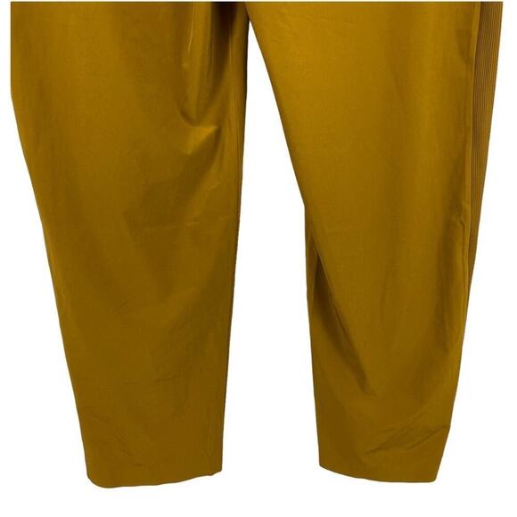 Athleta Brooklyn Ankle Tapered Leg Ribbed Textured Joggers Pant Brass Yellow 16 - Picture 11 of 16